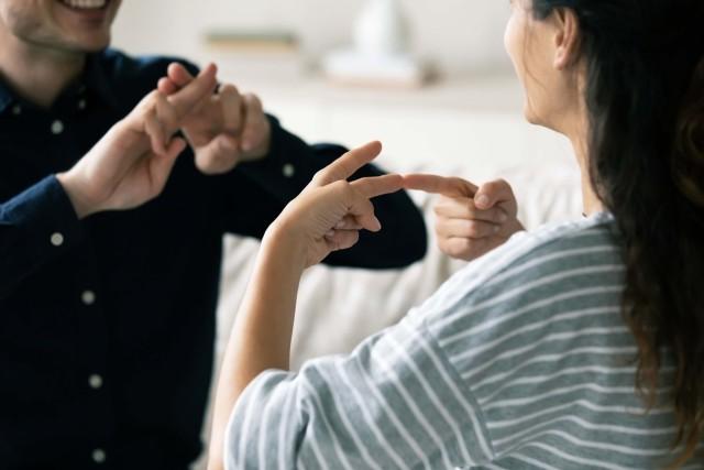 People use sign language to communicate